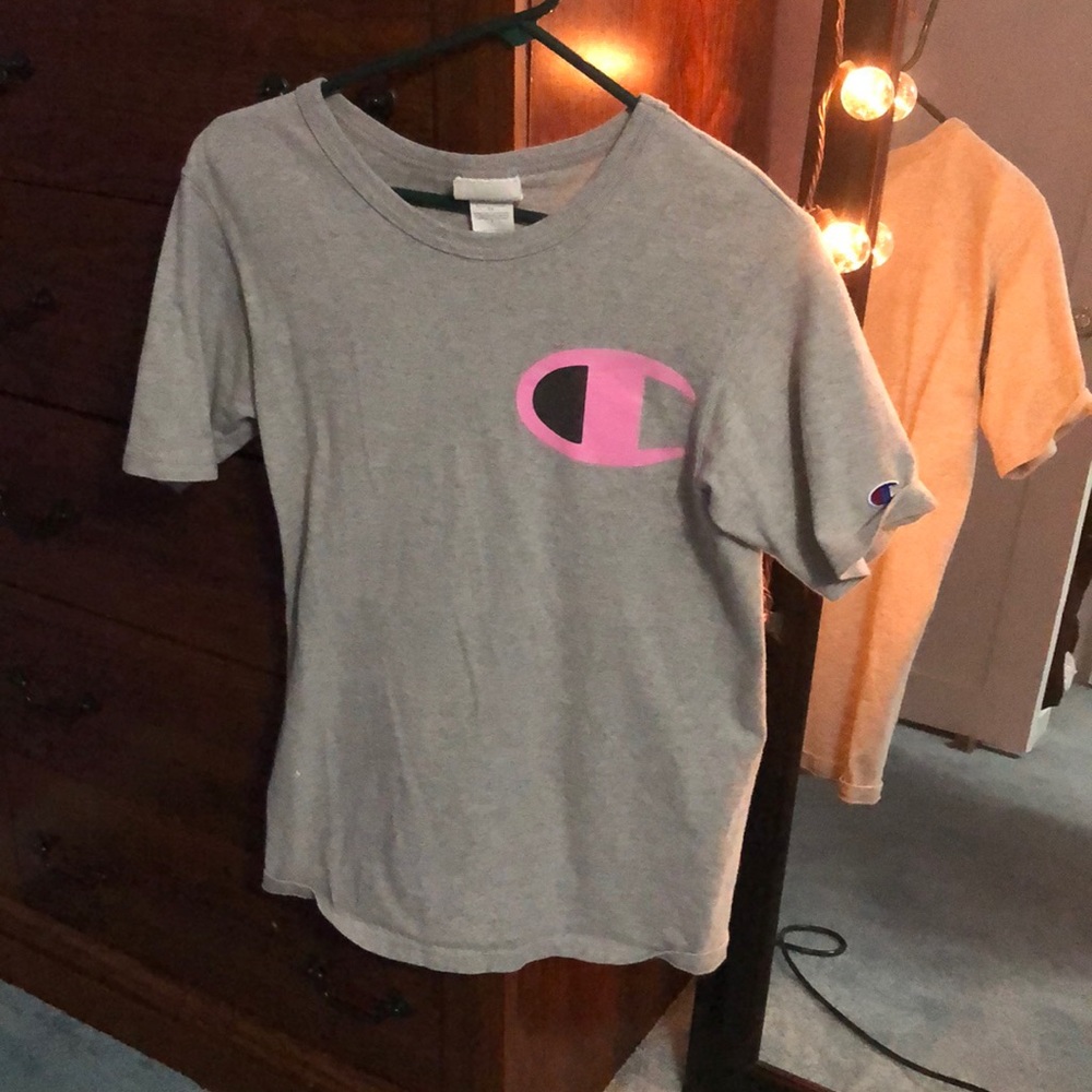 Champion Pink Logo Tee
